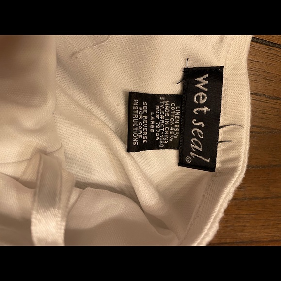 White & Brown Strapless Dress - Picture 4 of 5